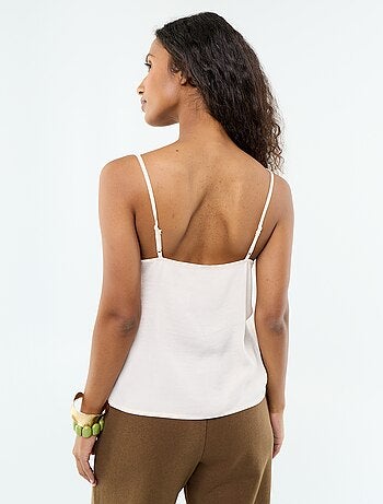 Top in raso con pizzo