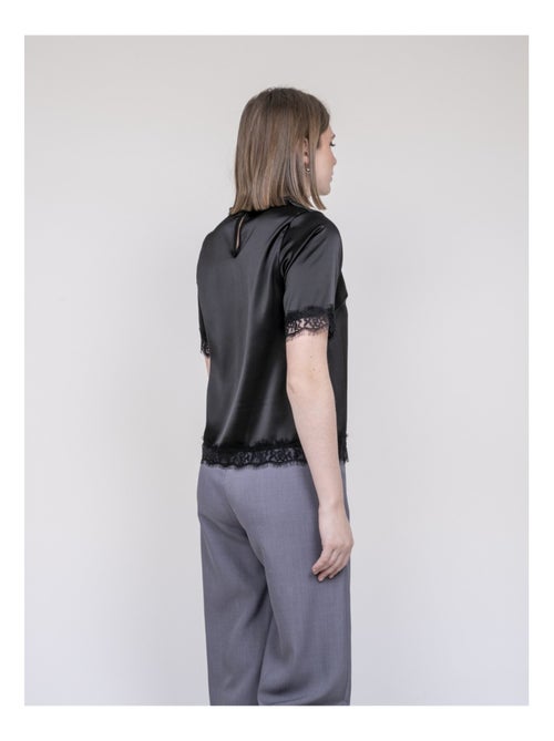 Top in satin con rifinitura in pizzo FERNADA - Kiabi