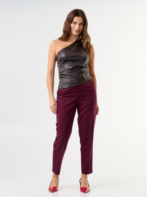 Top in similpelle con scollo asimmetrico - Kiabi Top in similpelle con scollo asimmetrico - Kiabi