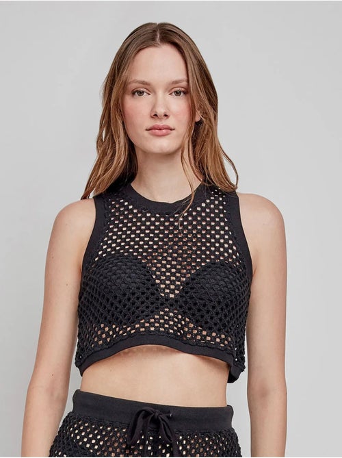 Top in tessuto crochet - Kiabi