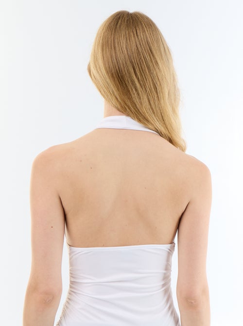 Top in tessuto stretch con scollo all'americana - Kiabi