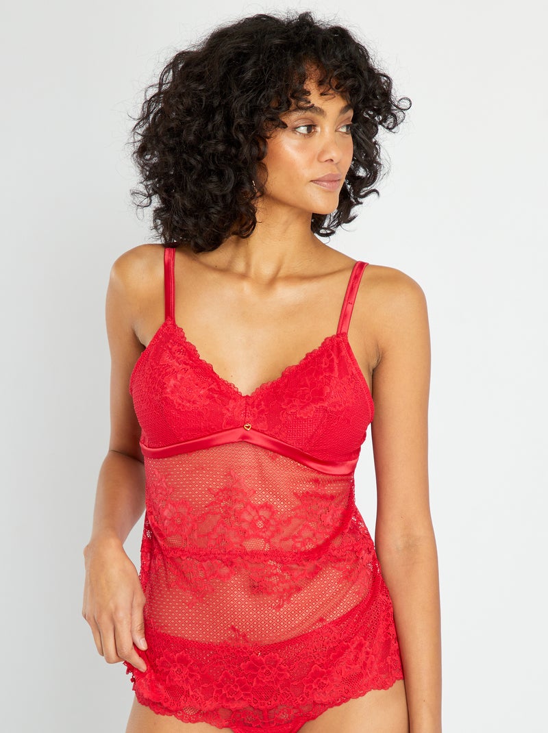 Top intimo 'Envie de Lingerie' rosso - Kiabi