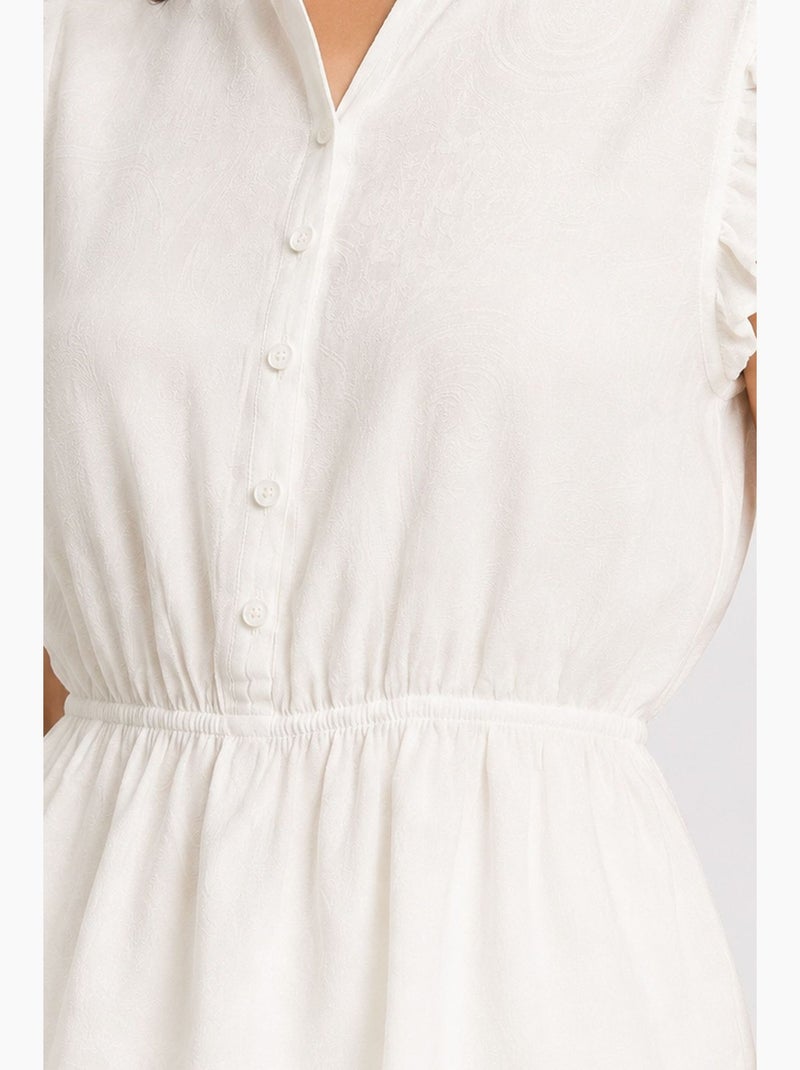 Top jacquard testurizzato peplo mixray Bianco sporco - Kiabi