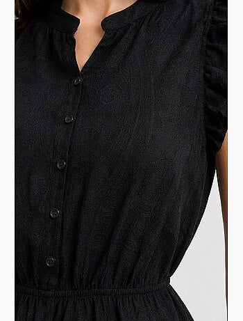 Top jacquard testurizzato peplo mixray