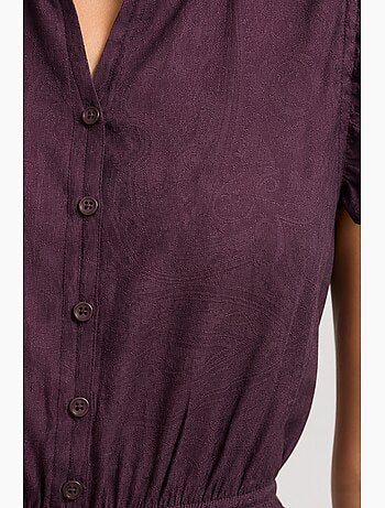 Top jacquard testurizzato peplo mixray