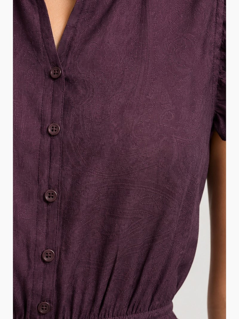 Top jacquard testurizzato peplo mixray Viola - Kiabi