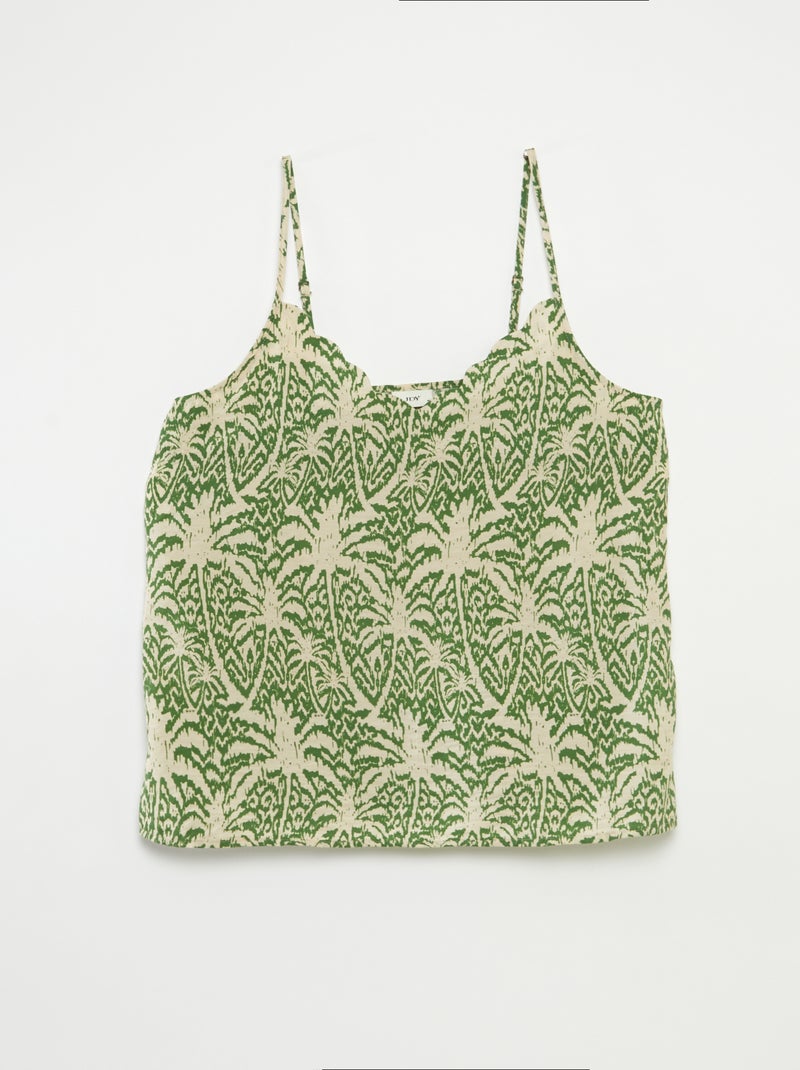 Top 'JDY' con spalline sottili e stampa 'JDY' VERDE - Kiabi