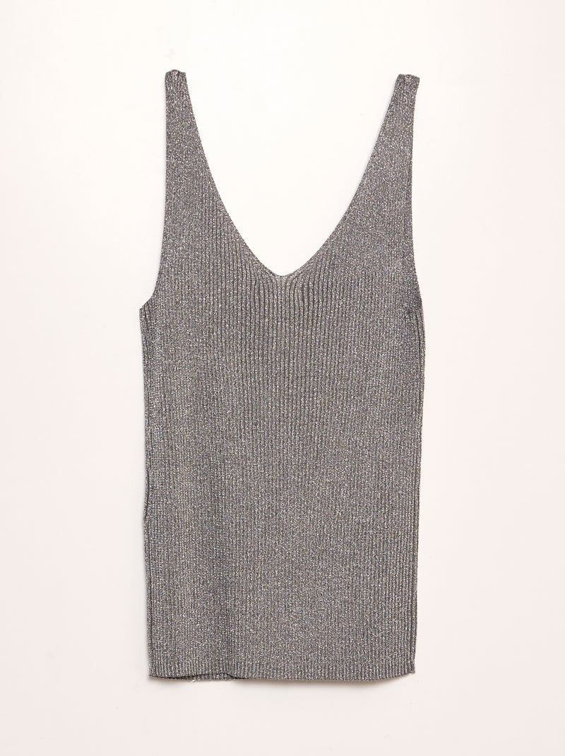 Top lavorato a maglia con paillettes 'JDY' GRIGIO - Kiabi