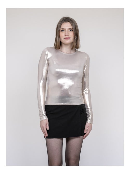 Top metallizzato a maniche lunghe FLEURA - Kiabi