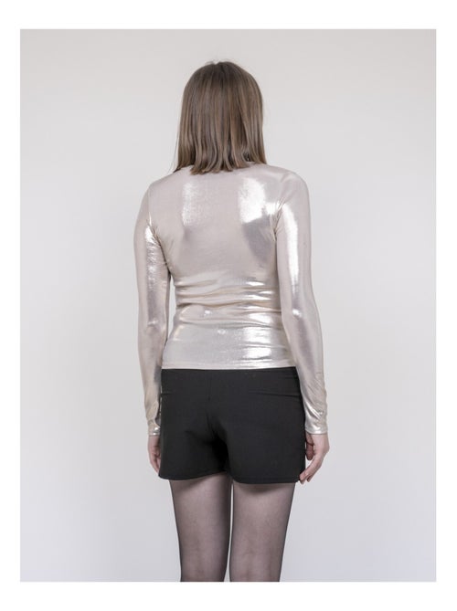 Top metallizzato a maniche lunghe FLEURA - Kiabi