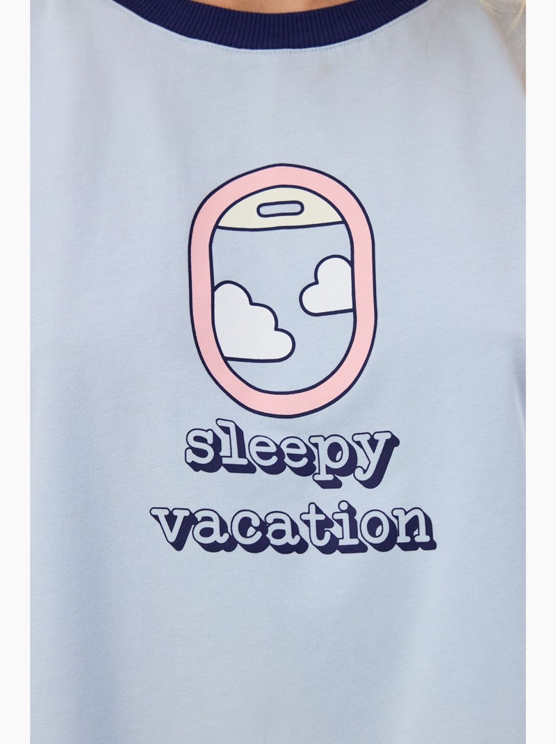 Top pigiama vacation penti Blu cielo - Kiabi