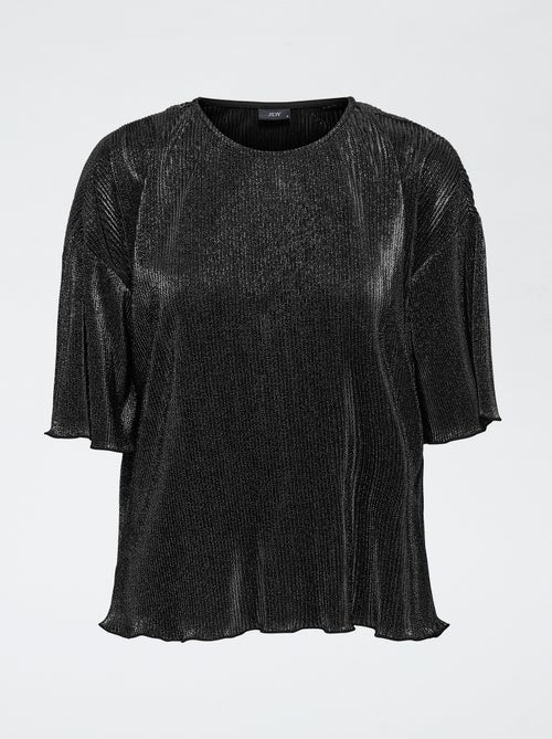 Top plissettato foil 'JDY' tinta unita - Kiabi