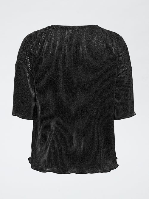 Top plissettato foil 'JDY' tinta unita - Kiabi