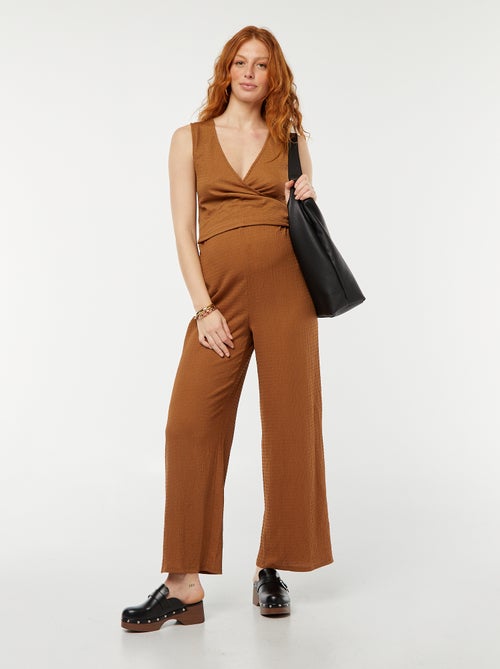 Top premaman senza maniche in tessuto effetto crêpe - Kiabi