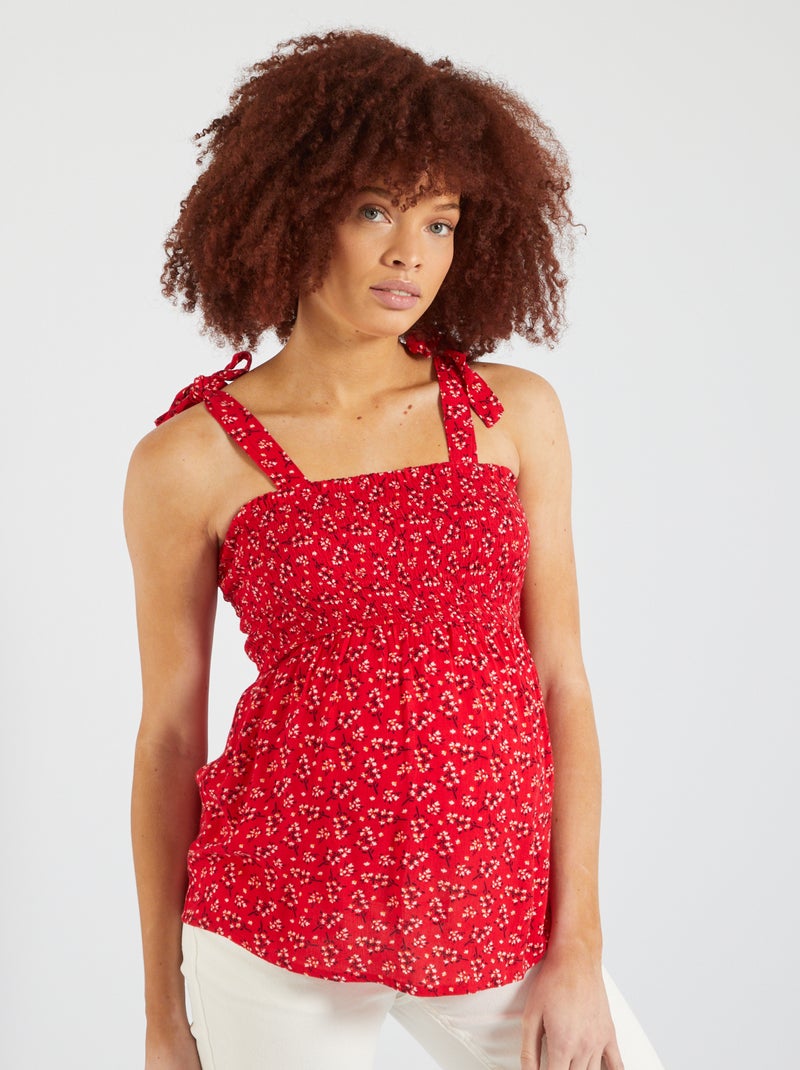 Top premaman smock ROSSO - Kiabi