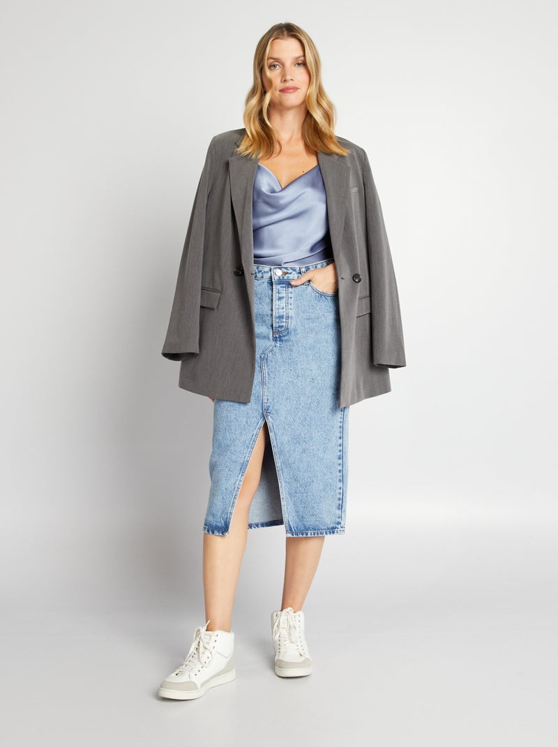 Top satinato BLU - Kiabi