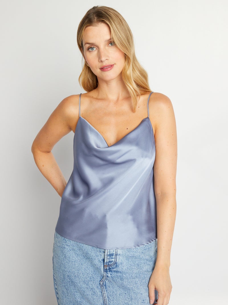 Top satinato BLU - Kiabi