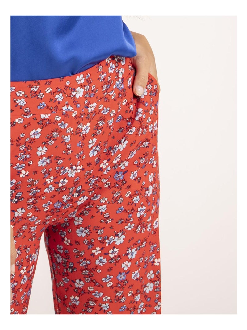 Top scollo a V in satin FIKA Blu reale - Kiabi