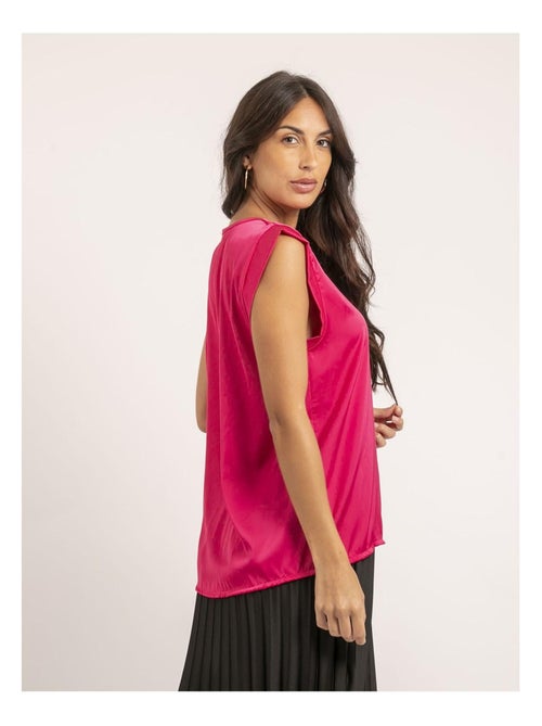 Top scollo a V in satin FIKA - Kiabi Top scollo a V in satin FIKA - Kiabi