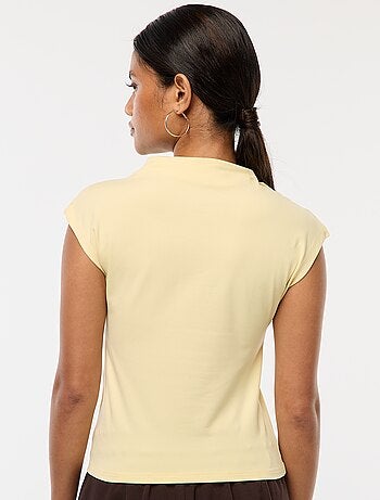 Top senza maniche con collo alto