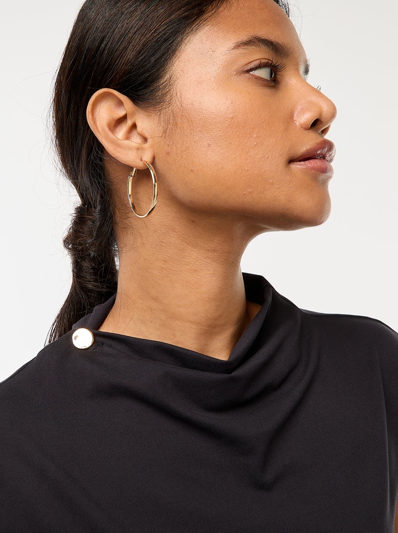 Top senza maniche con collo alto Nero - Kiabi