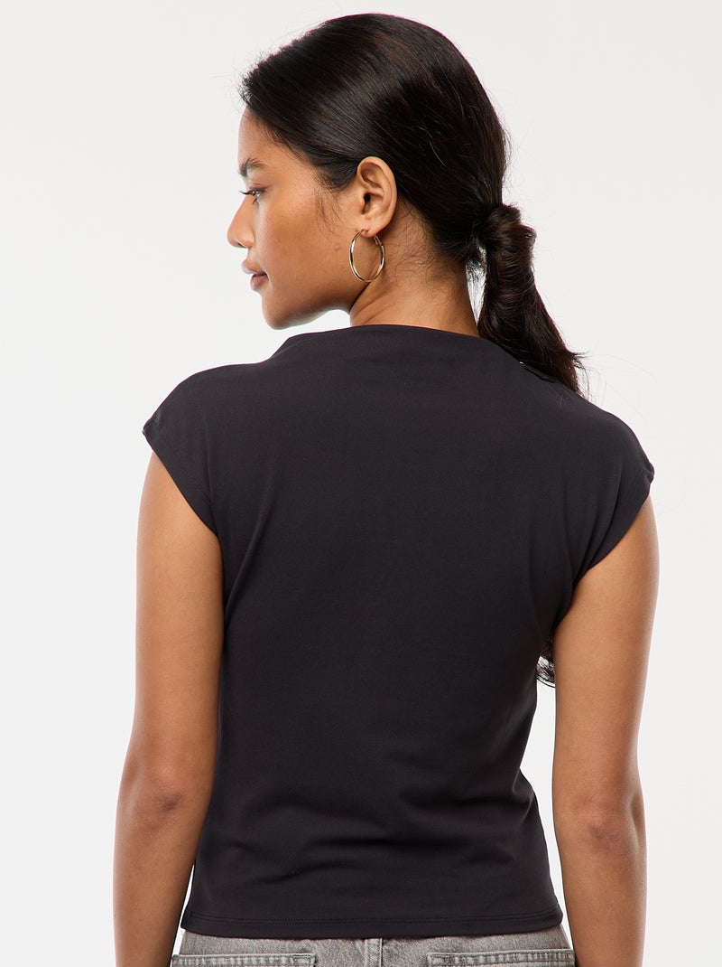 Top senza maniche con collo alto Nero - Kiabi