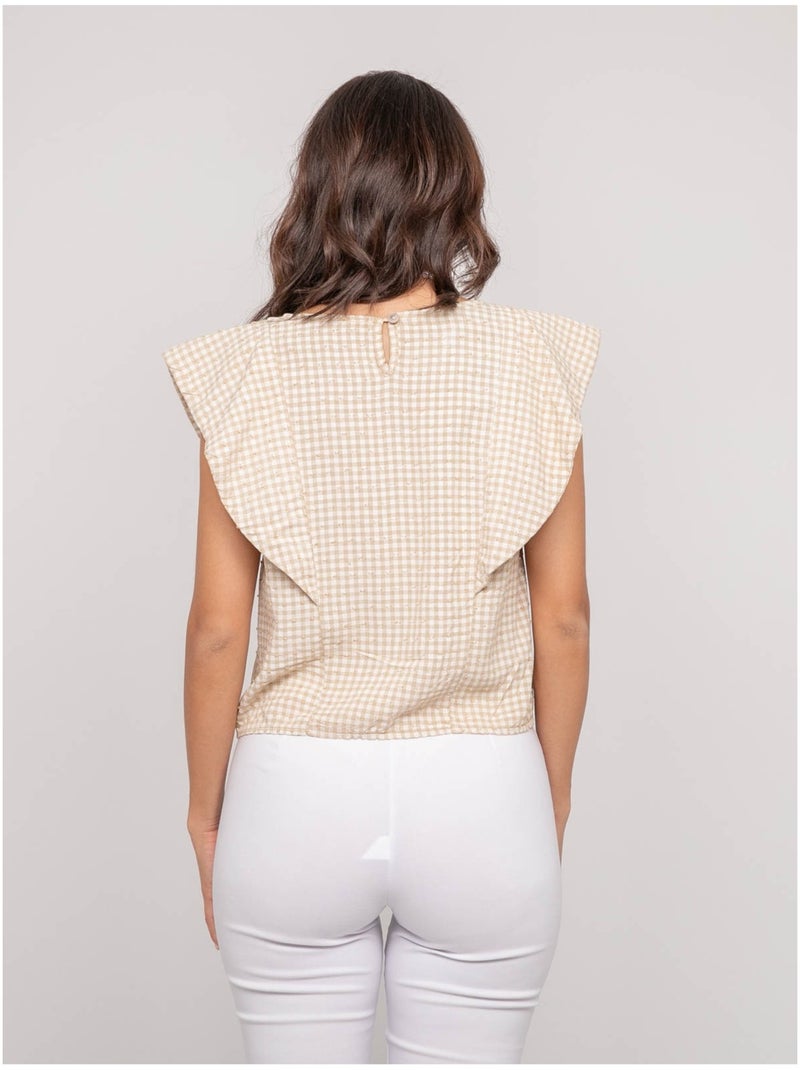 Top senza maniche con motivo FOMELIE Beige - Kiabi