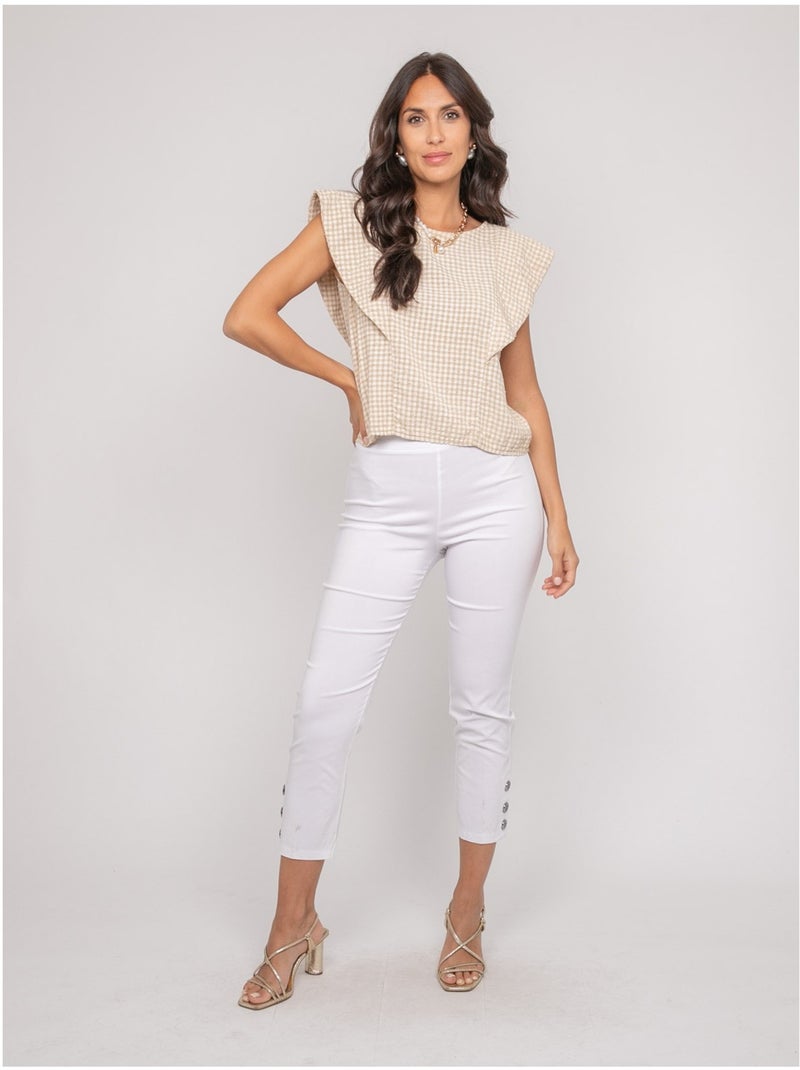 Top senza maniche con motivo FOMELIE Beige - Kiabi