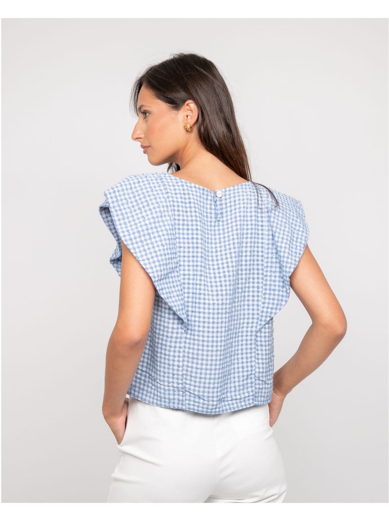 Top senza maniche con motivo FOMELIE Blu - Kiabi