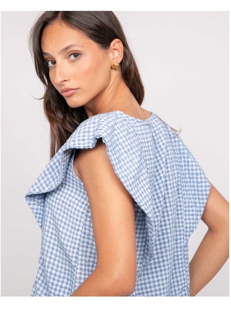 Top senza maniche con motivo FOMELIE Blu - Kiabi