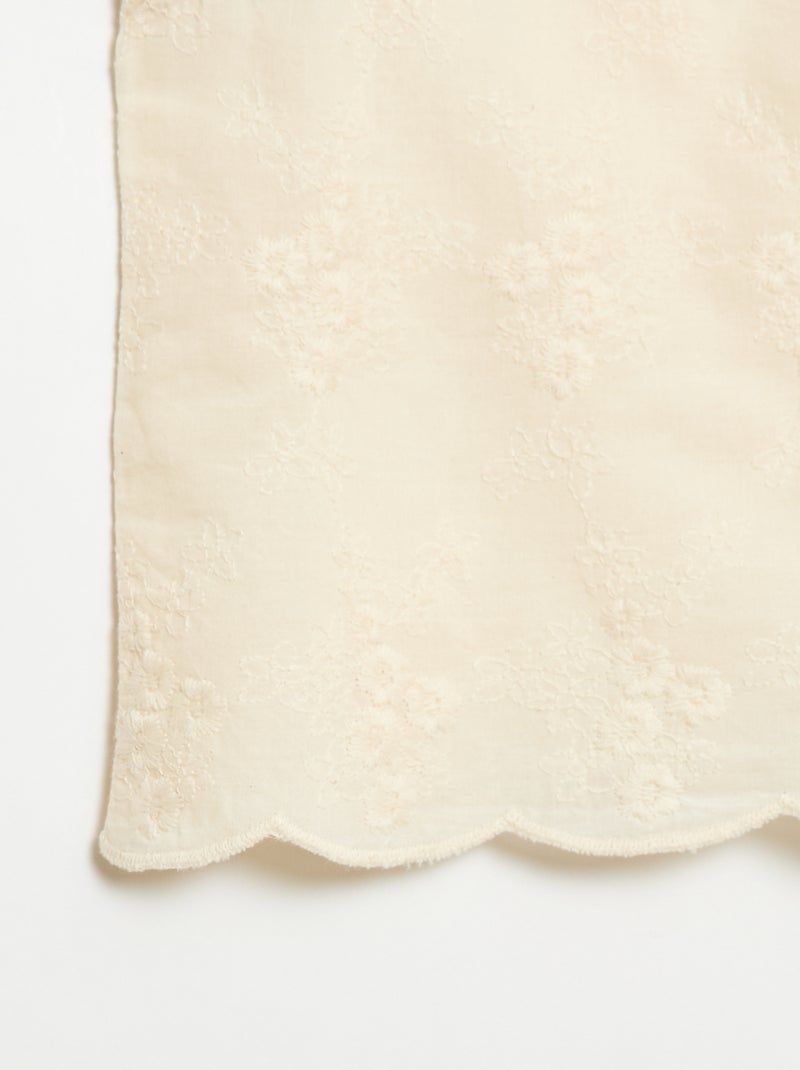 Top senza maniche con ricamo all over Bianco - Kiabi