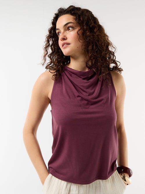 Top senza maniche con scollo drappeggiato - Kiabi