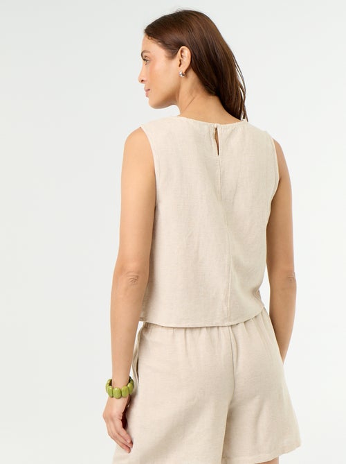 Top senza maniche con scollo rotondo - Kiabi Top senza maniche con scollo rotondo - Kiabi