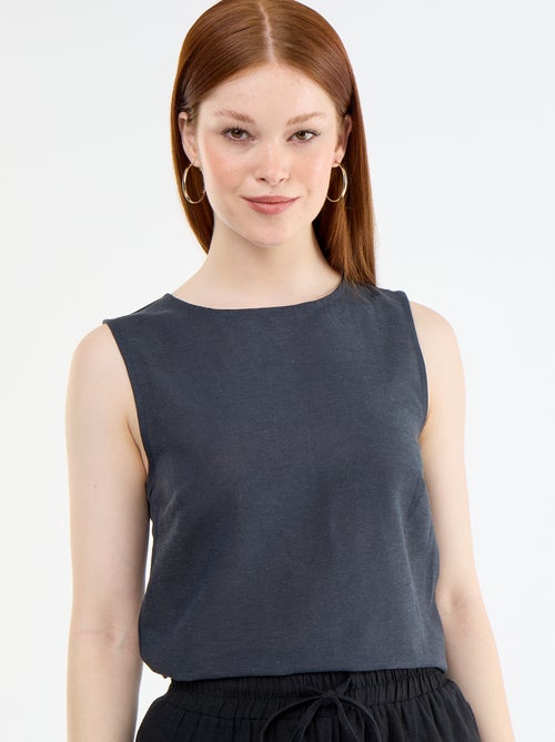 Top senza maniche con scollo rotondo - Kiabi