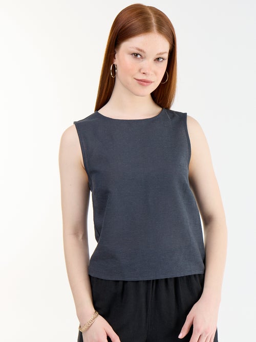 Top senza maniche con scollo rotondo - Kiabi