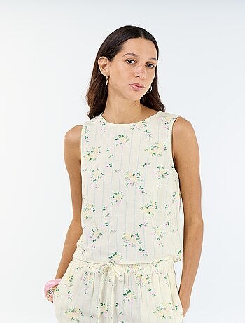 Top senza maniche con scollo rotondo