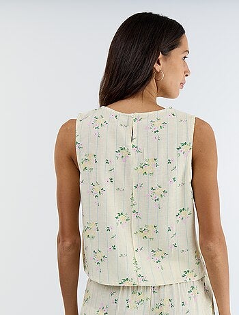 Top senza maniche con scollo rotondo
