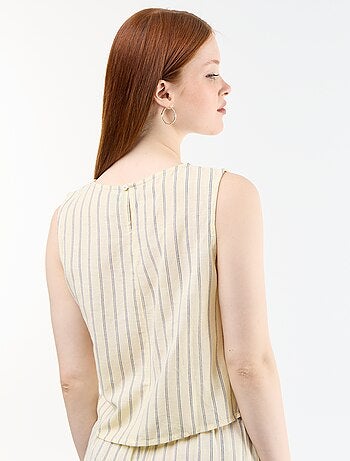 Top senza maniche con scollo rotondo