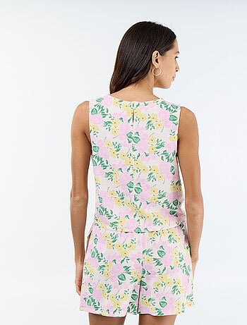 Top senza maniche con scollo rotondo
