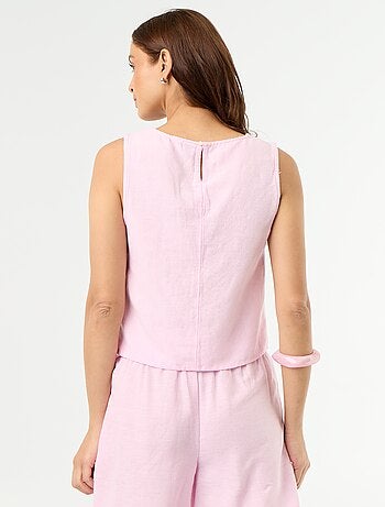 Top senza maniche con scollo rotondo
