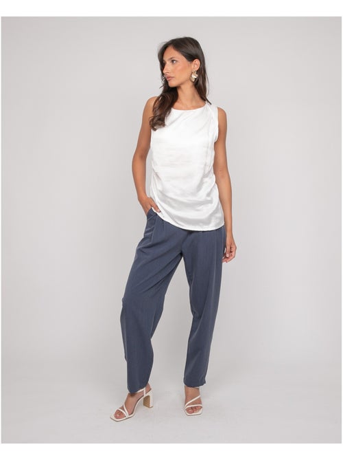 Top senza maniche effetto satin FARESSIE - Kiabi Top senza maniche effetto satin FARESSIE - Kiabi