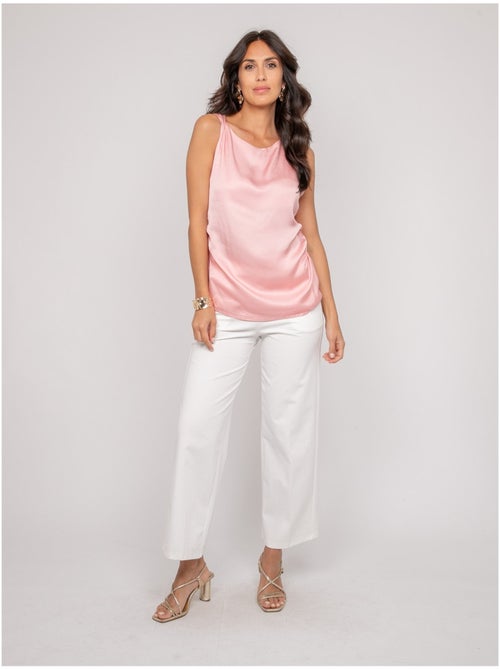 Top senza maniche effetto satin FARESSIE - Kiabi Top senza maniche effetto satin FARESSIE - Kiabi