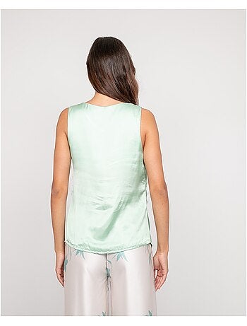 Top senza maniche effetto satin FARESSIE