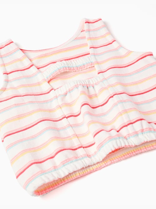 Top senza maniche in cotone a righe - Kiabi