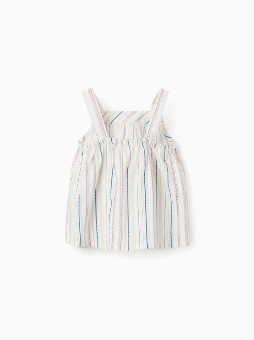 Top senza maniche in cotone con a righe etniche B&S - Kiabi Top senza maniche in cotone con a righe etniche B&S - Kiabi