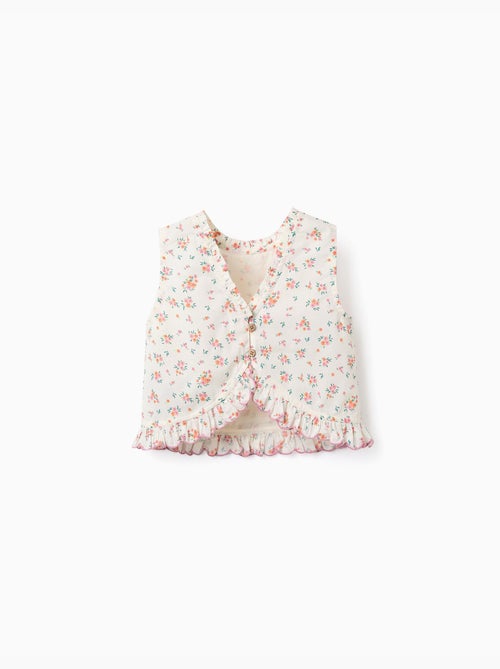 Top senza maniche in cotone con motivo floreale - Kiabi Top senza maniche in cotone con motivo floreale - Kiabi