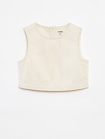 Top senza maniche in denim