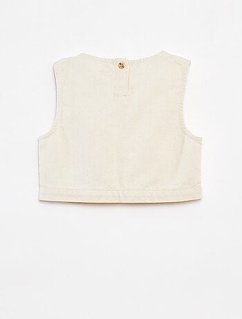 Top senza maniche in denim