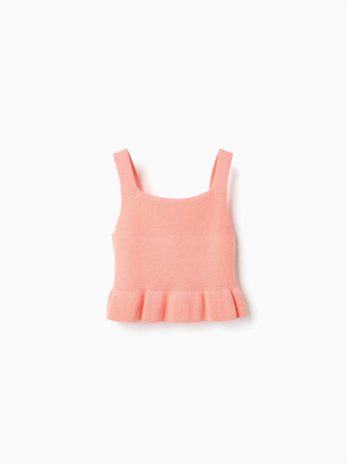 Top senza maniche in maglia con volant - Kiabi