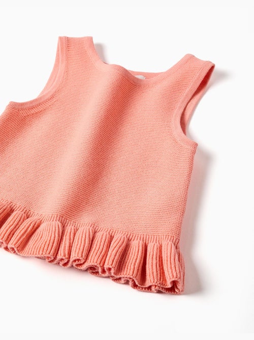 Top senza maniche in maglia con volant - Kiabi